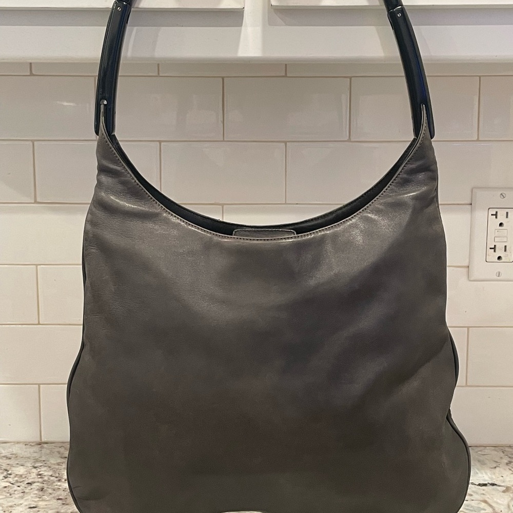 Prada Elegant gray Leather Women's Bag - Picture 2 of 15